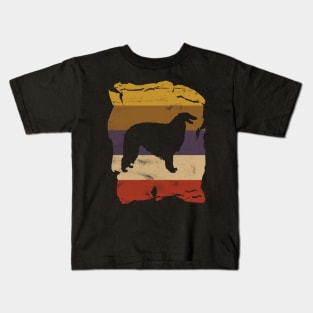 Borzoi Distressed Vintage Retro Silhouette Kids T-Shirt